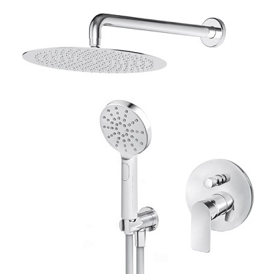 S2 PODŽBUKNA MJEŠALICA sa zidnim i ručnim tušem (kružna ruža d.300mm)